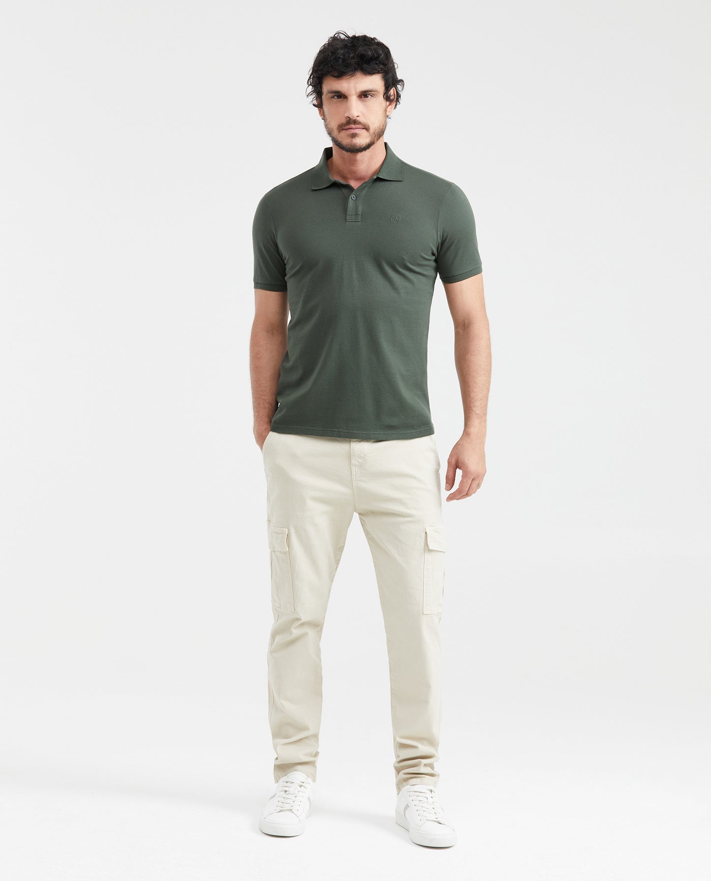 Camiseta Polo Chevignon 601G018 Slim Fit Verde Oscuro