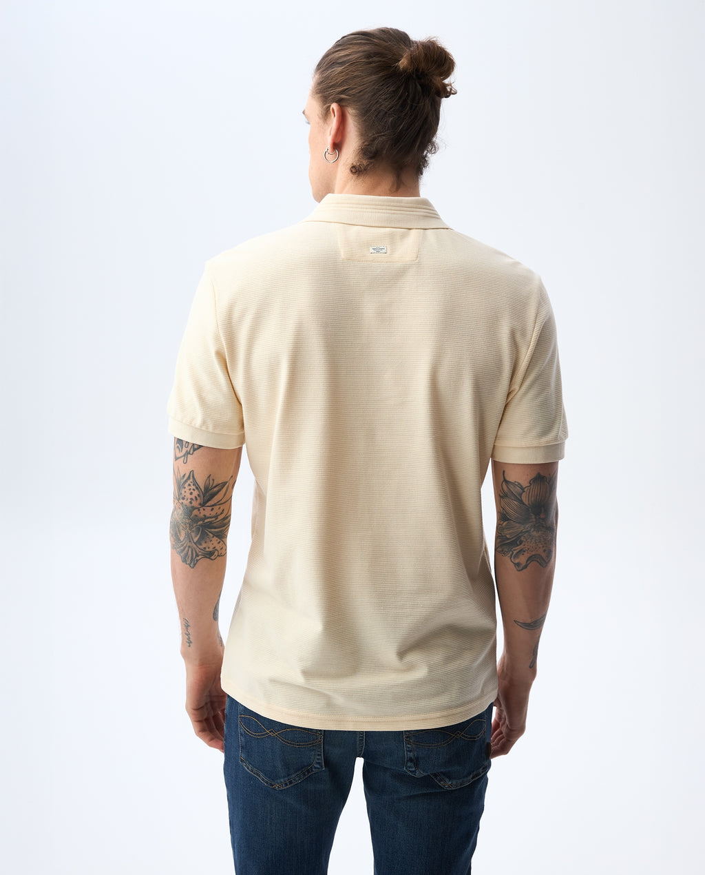 Camiseta Polo Americanino 801G008 Slim Fit Amarillo Cosmético Claro