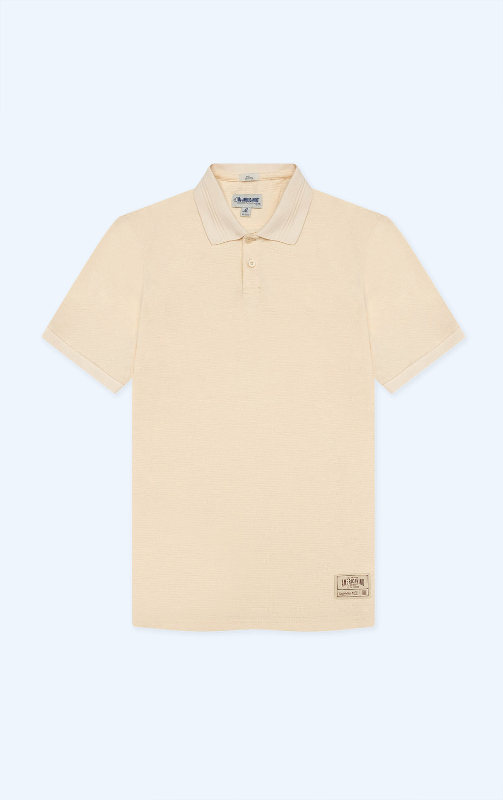 Camiseta Polo Americanino 801G008 Slim Fit Amarillo Cosmético Claro