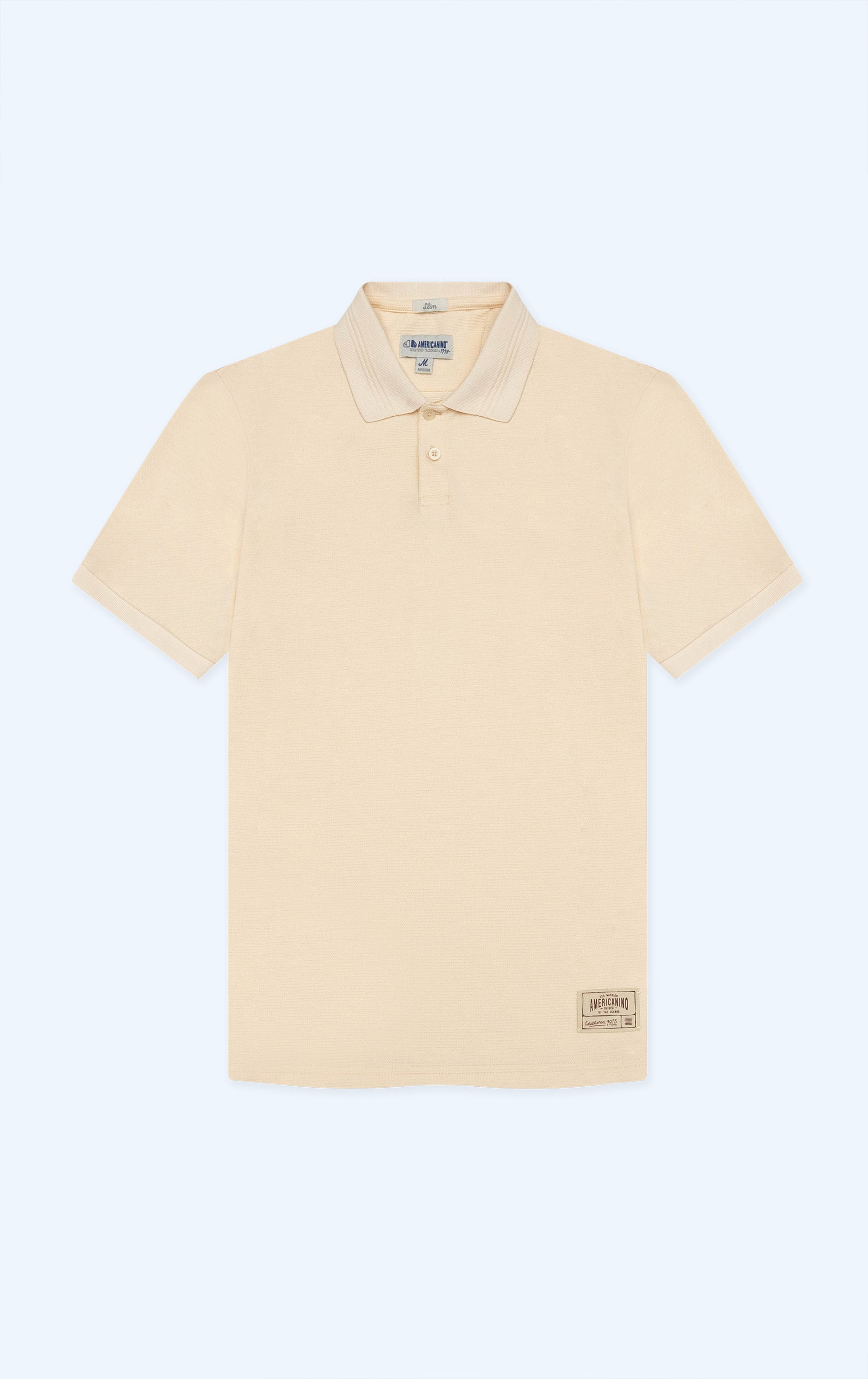 Camiseta Polo Americanino 801G008 Slim Fit Amarillo Cosmético Claro