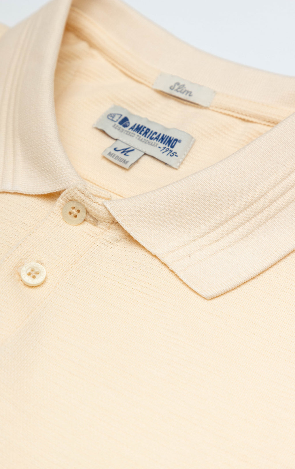 Camiseta Polo Americanino 801G008 Slim Fit Amarillo Cosmético Claro