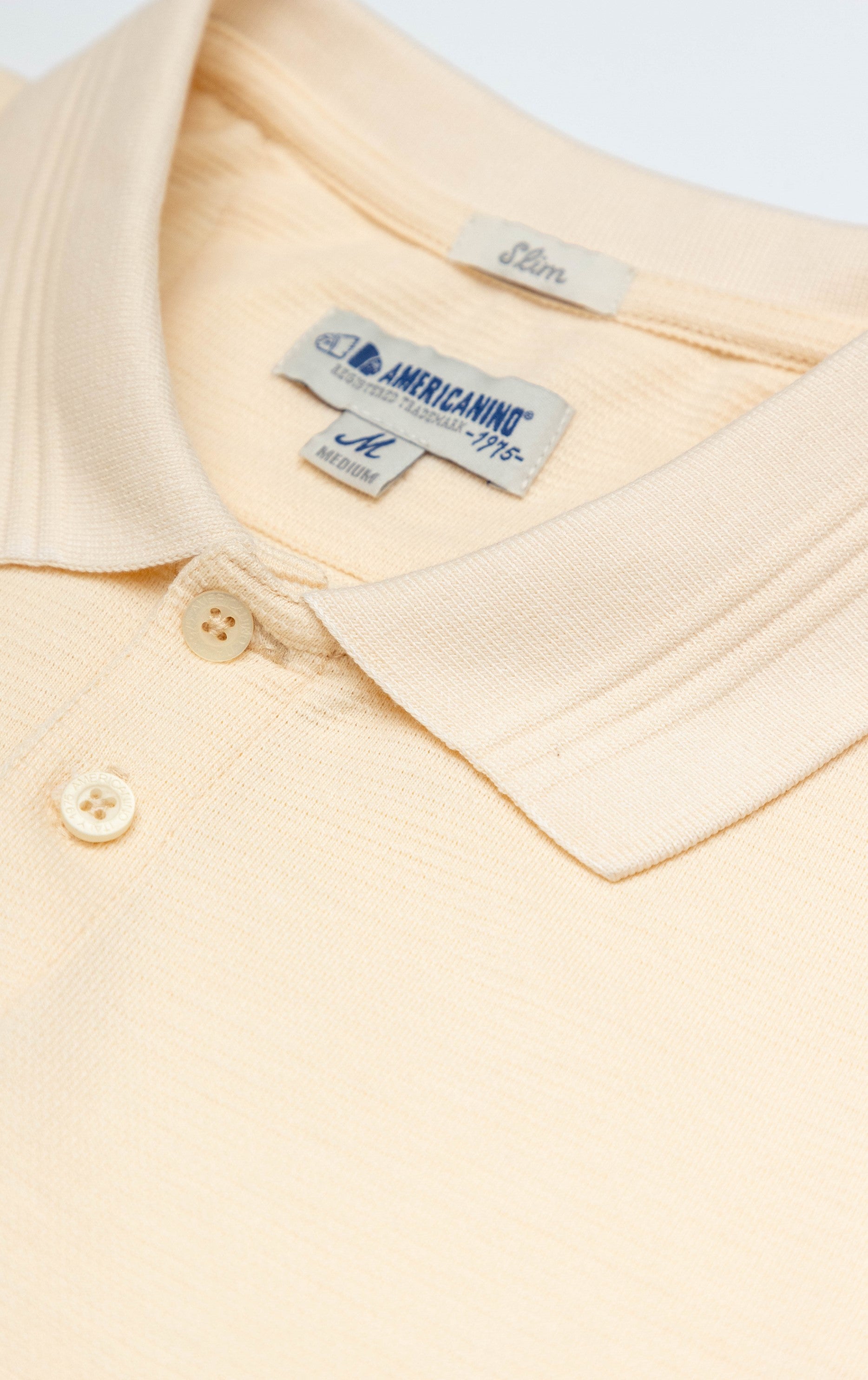 Camiseta Polo Americanino 801G008 Slim Fit Amarillo Cosmético Claro