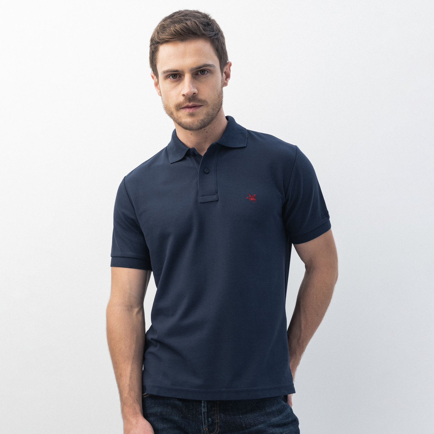 Camiseta Polo Chevignon 600A000 Classic Fit Azul Oscuro