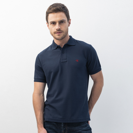 Camiseta Polo Chevignon 600A000 Classic Fit Azul Oscuro