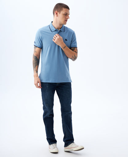 Camiseta Polo Americanino 800B803 Slim Fit Gris Azulado