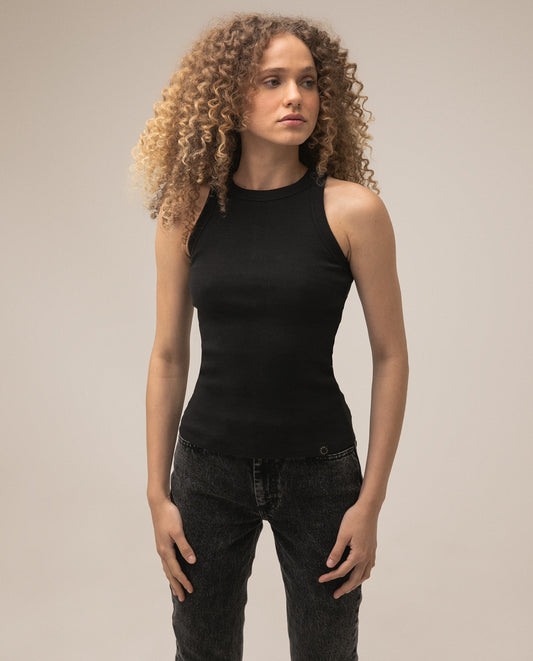 Camiseta Dama Americanino 600D005 Basica Manga Sisa Negro