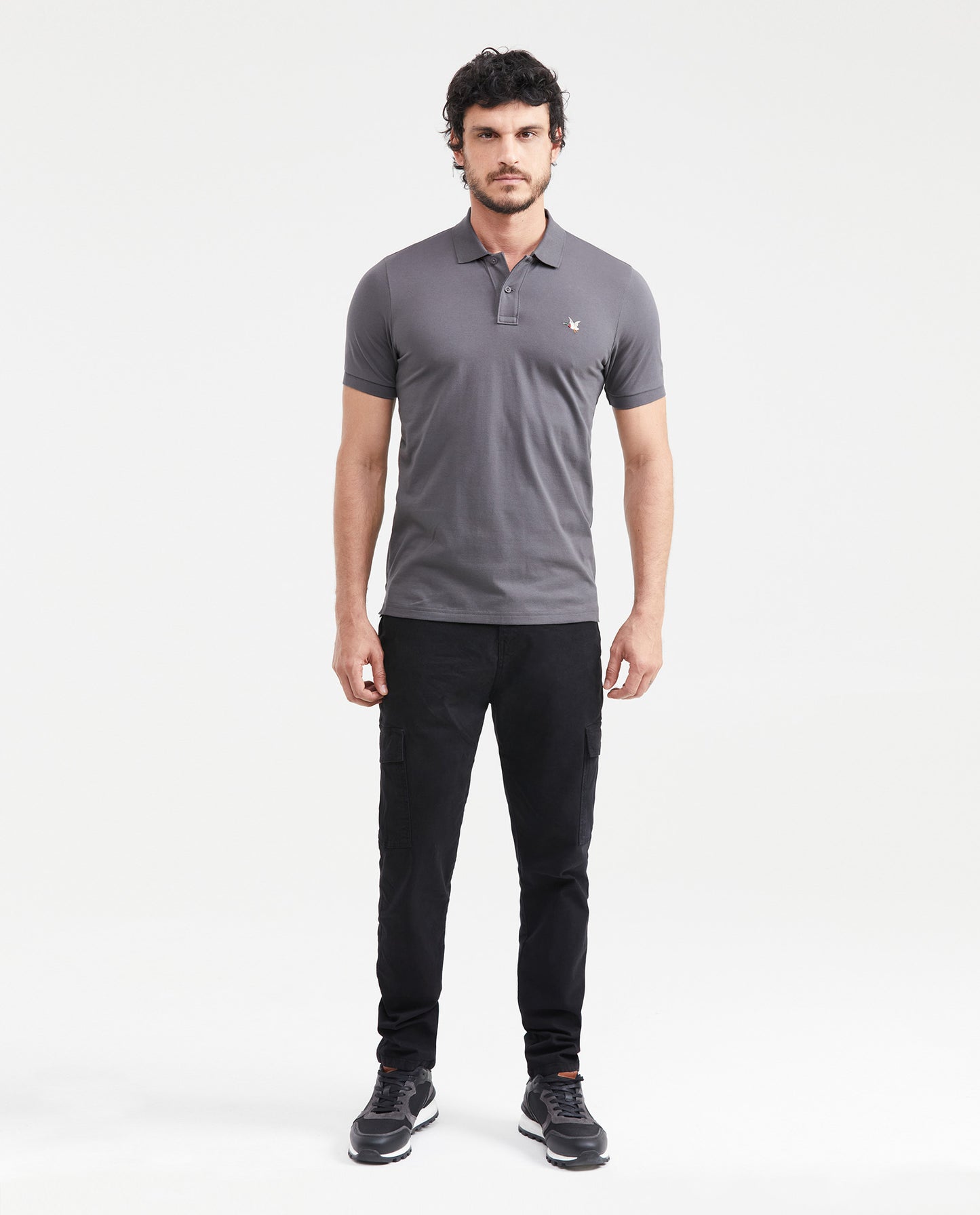 Camiseta Polo Chevignon 601G001 Slim Fit Gris Oscuro