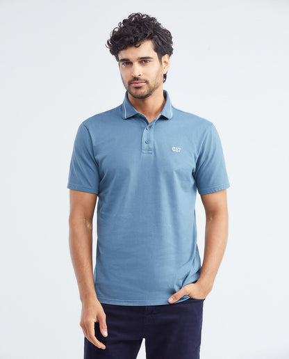 Camiseta Polo Chevignon 602F008 Classic Fit Azul Espejismo Oscuro