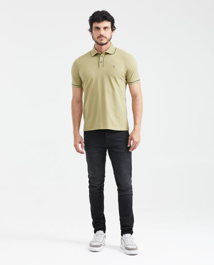 Camiseta Polo Chevignon 601G006 Slim Fit Verde Pistacho