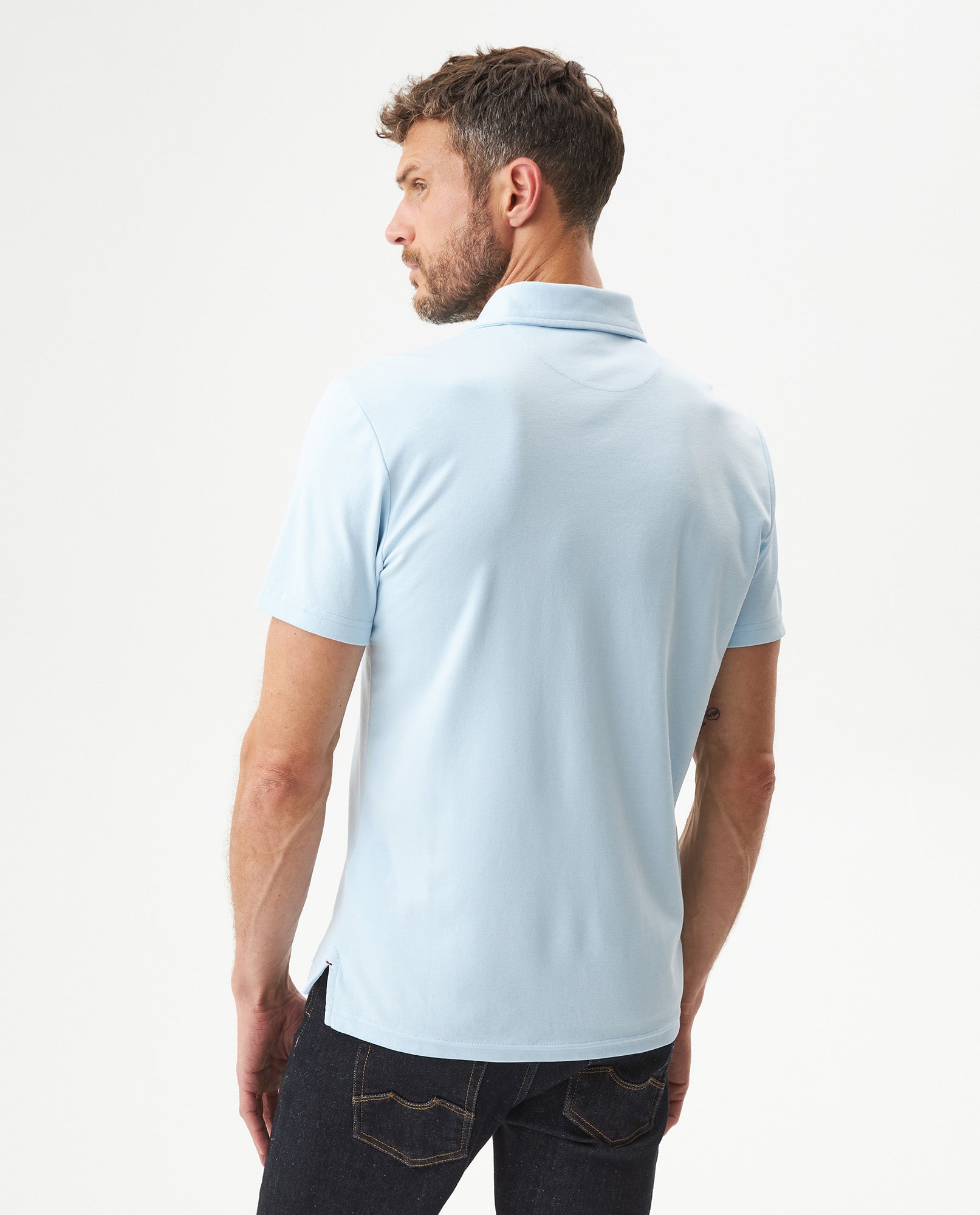 Camiseta Polo Chevignon 609G023 Slim Fit Azul Ligero Claro