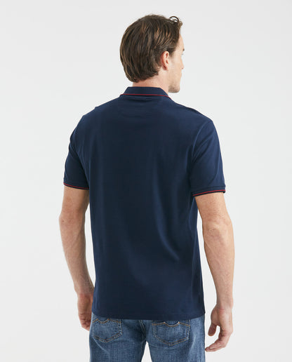 Camiseta Polo Chevignon 601F003 Classic Fit Zipper Azul Ultraoscuro