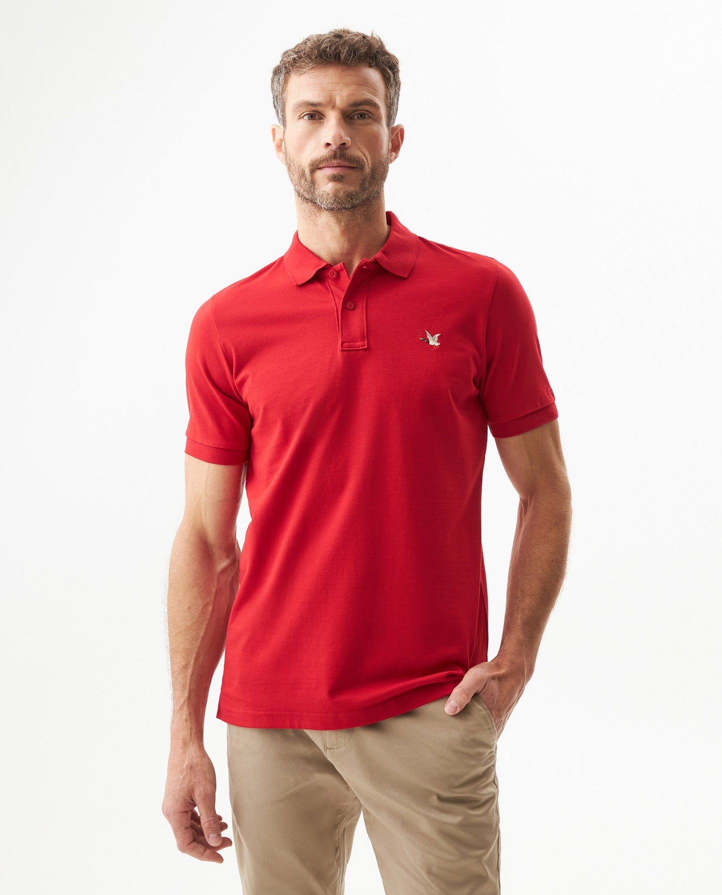 Camiseta Polo Chevignon 609G001 Slim Fit Rojo Navidad Medio
