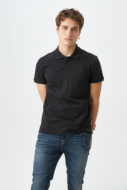 Camiseta Polo Americanino 800B703 Slim Fit Negro