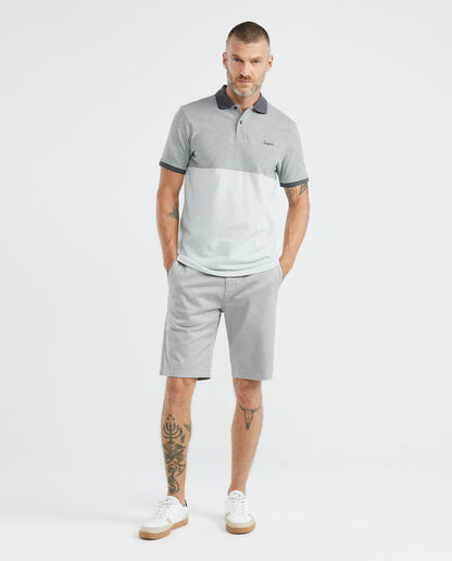 Camiseta Polo Chevignon 609E016 Classic Fit Gris Oscuro Block Contrast