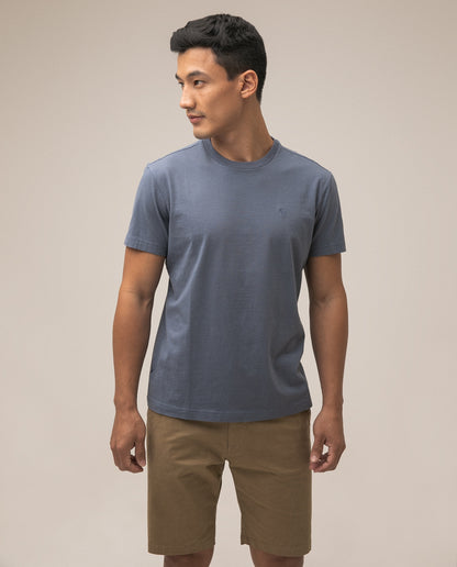 Camiseta Cuello Redondo Americanino 840D001 Basica Slim Fit Azul Medio
