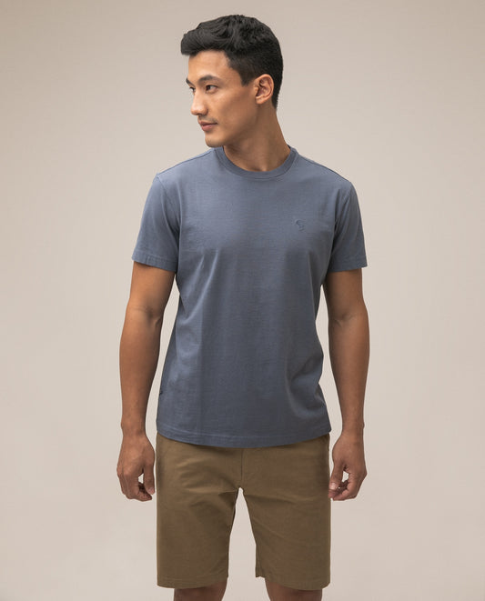 Camiseta Cuello Redondo Americanino 840D001 Basica Slim Fit Azul Medio