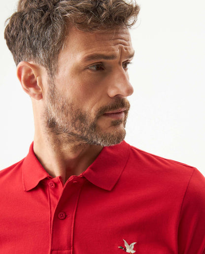 Camiseta Polo Chevignon 609G001 Slim Fit Rojo Navidad Medio