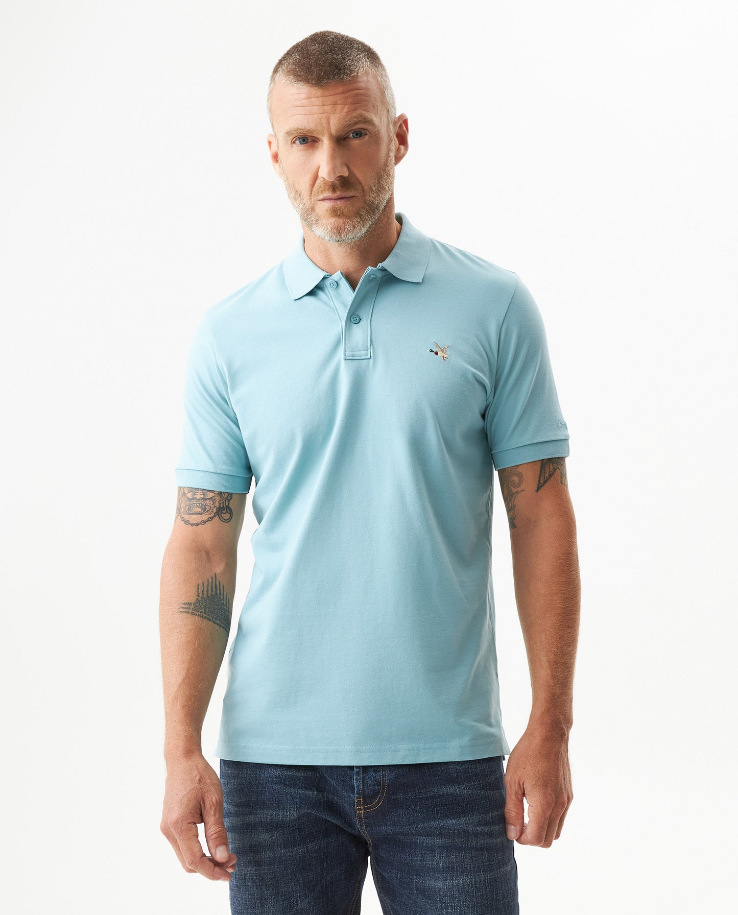 Camiseta Polo Chevignon 609G001 Slim Fit Azul Cameo Medio