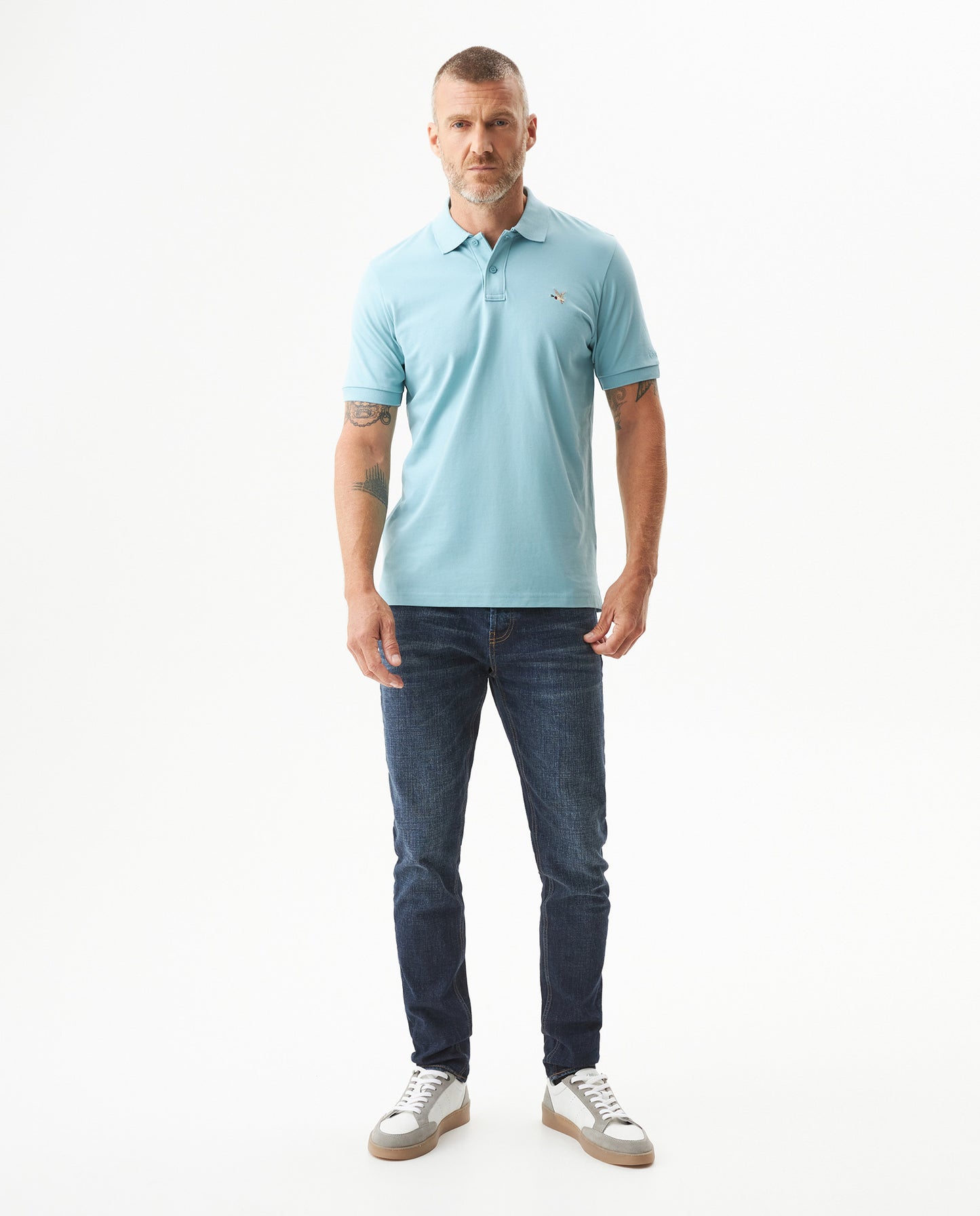 Camiseta Polo Chevignon 609G001 Slim Fit Azul Cameo Medio