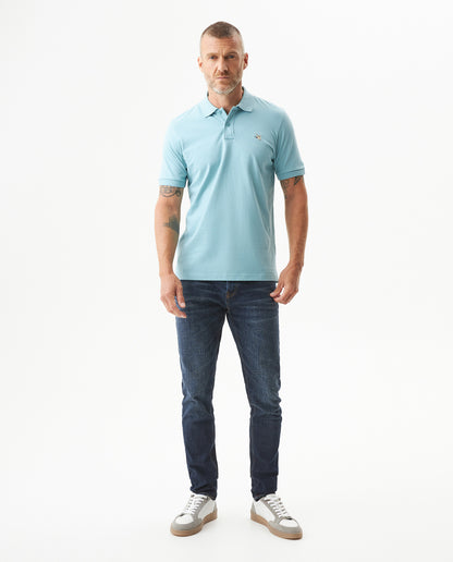 Camiseta Polo Chevignon 609G001 Slim Fit Azul Cameo Medio