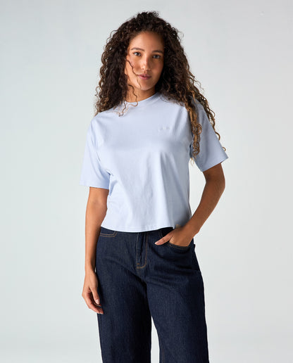 Camiseta Dama Americanino 600F002 Basica Cuello Redondo Azul Claro