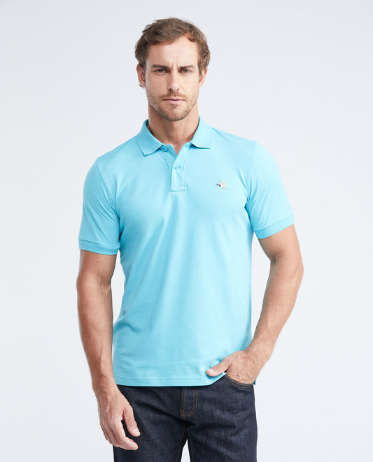 Camiseta Polo Chevignon 609F001 Slim Fit Azul Acuarela Medio