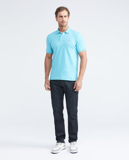 Camiseta Polo Chevignon 609F001 Slim Fit Azul Acuarela Medio