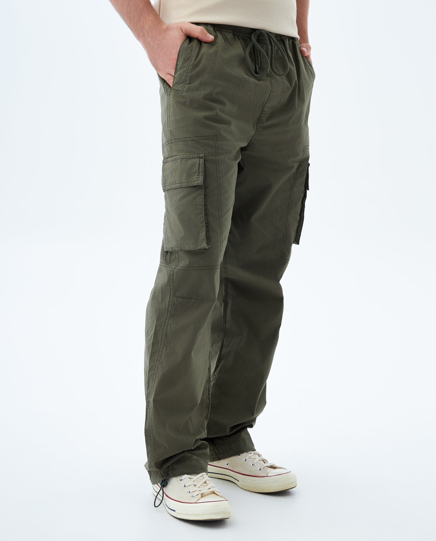 Pantalon Hombre Americanino 839F001 Jogger Cargo Verde Militar