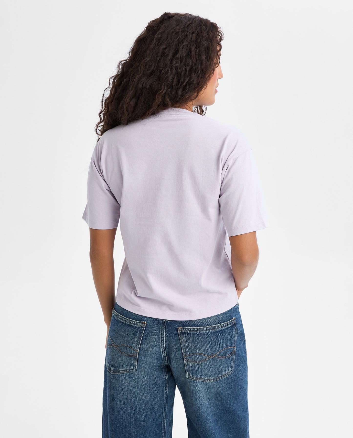 Camiseta Dama Americanino 600G000 Basica Cuello Redondo Lila