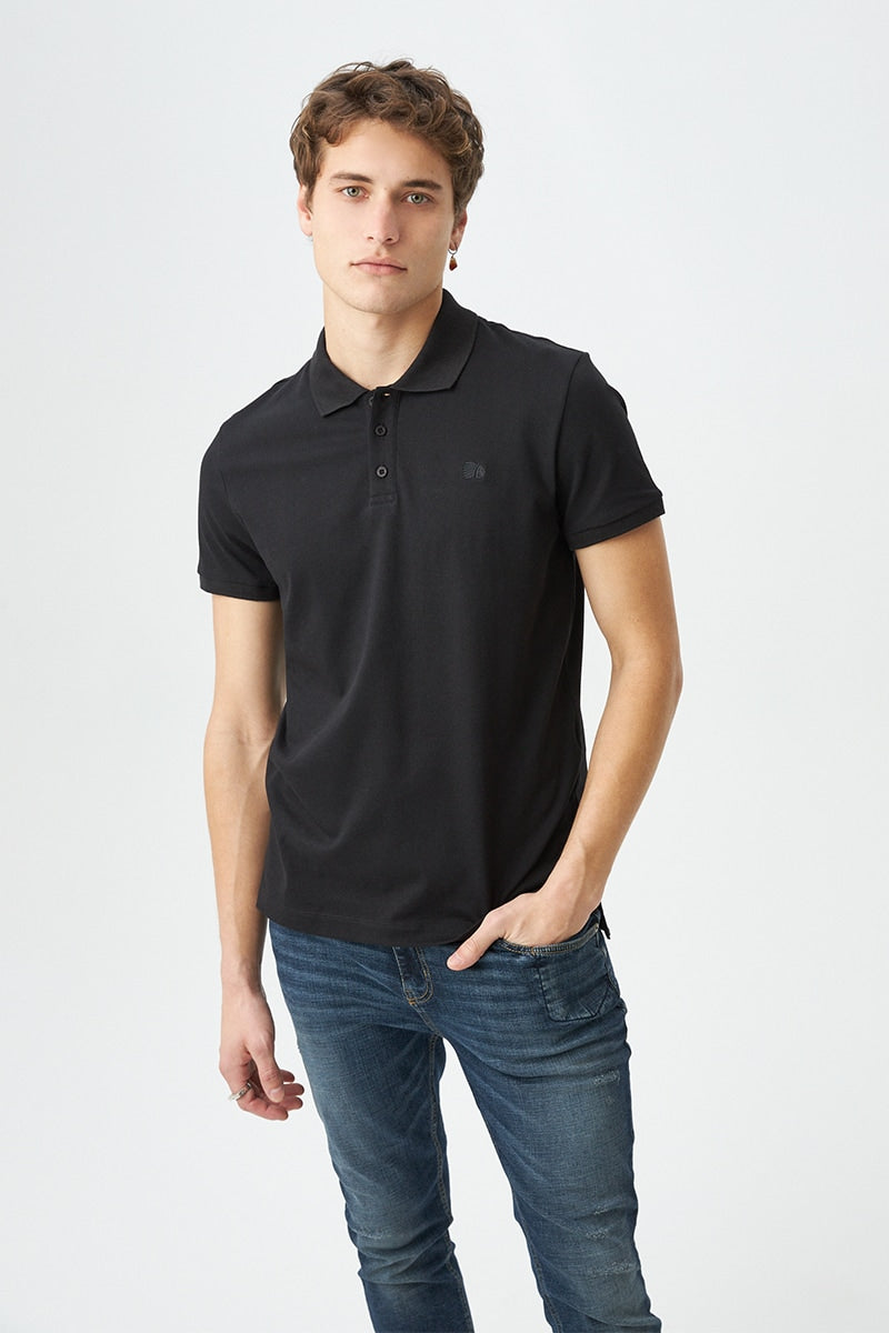Camiseta Polo Americanino 800B703 Slim Fit Negro