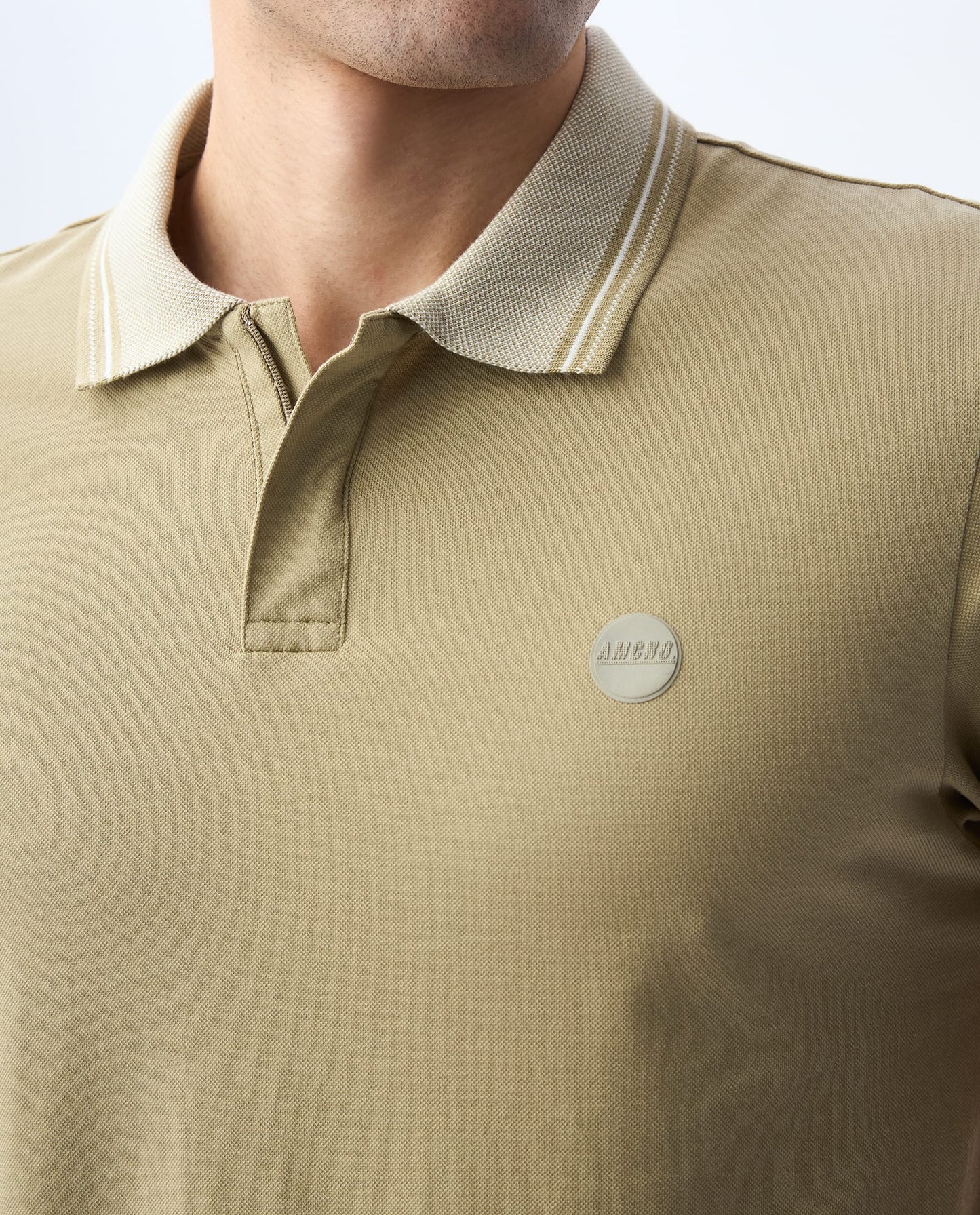 Camiseta Polo Americanino 801G000 Slim Fit Beige Oscuro