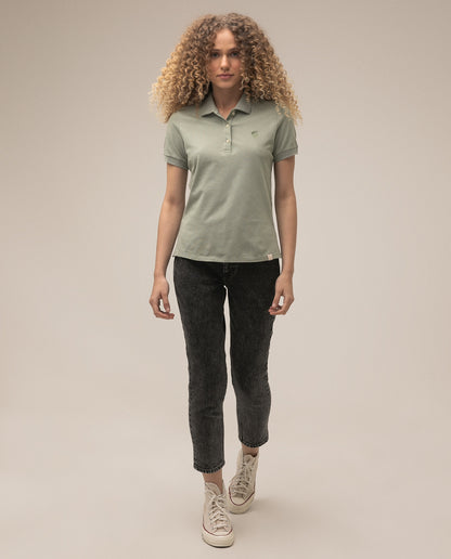 Camiseta Dama Americanino 600D007 Basica Polo Verde