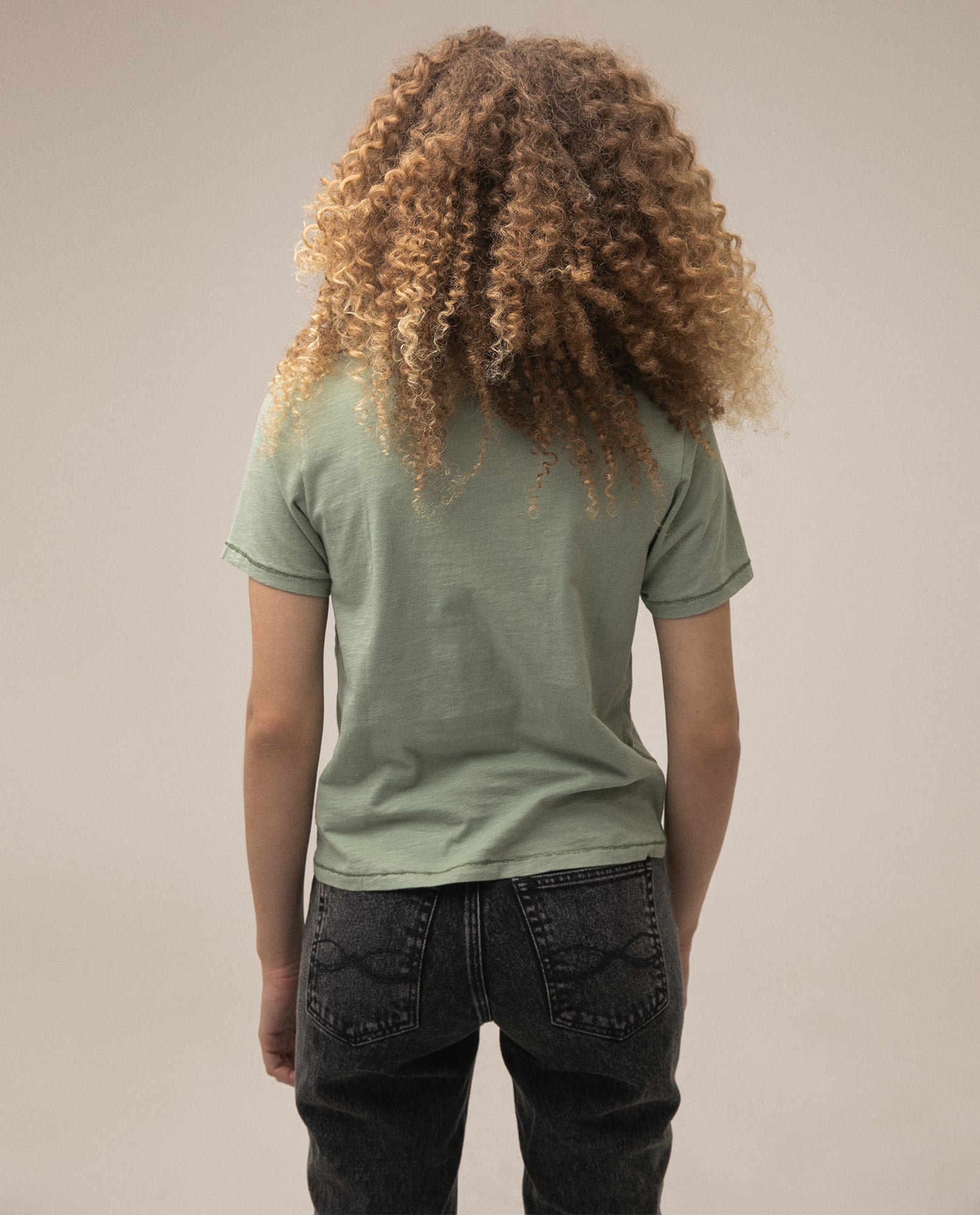 Camiseta Dama Americanino 600D004 Basica Cuello Redondo Verde