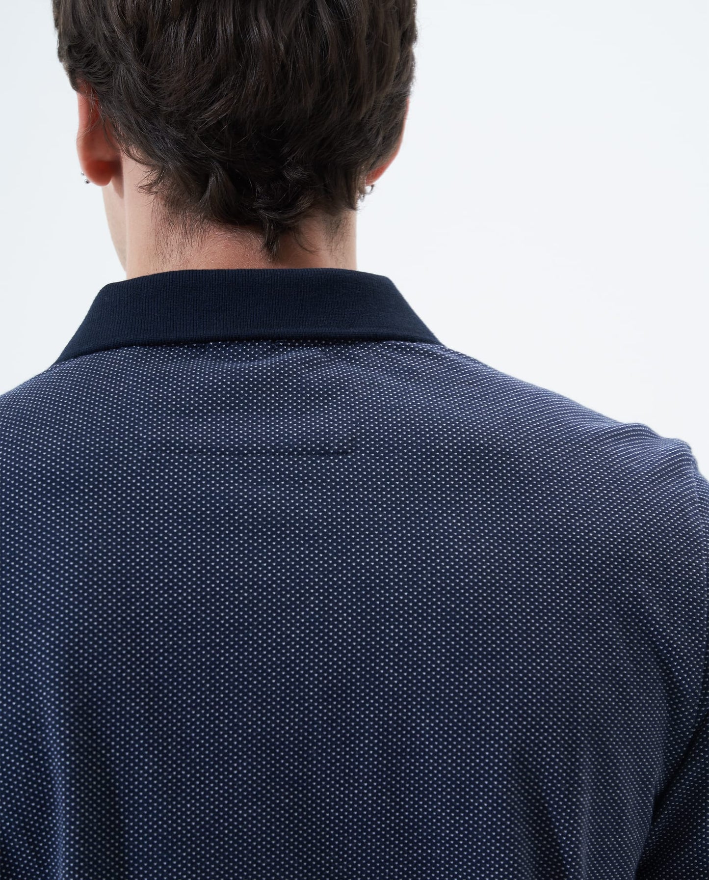 Camiseta Polo Americanino 801F005 Slim Fit Jackquard Azul Oscuro