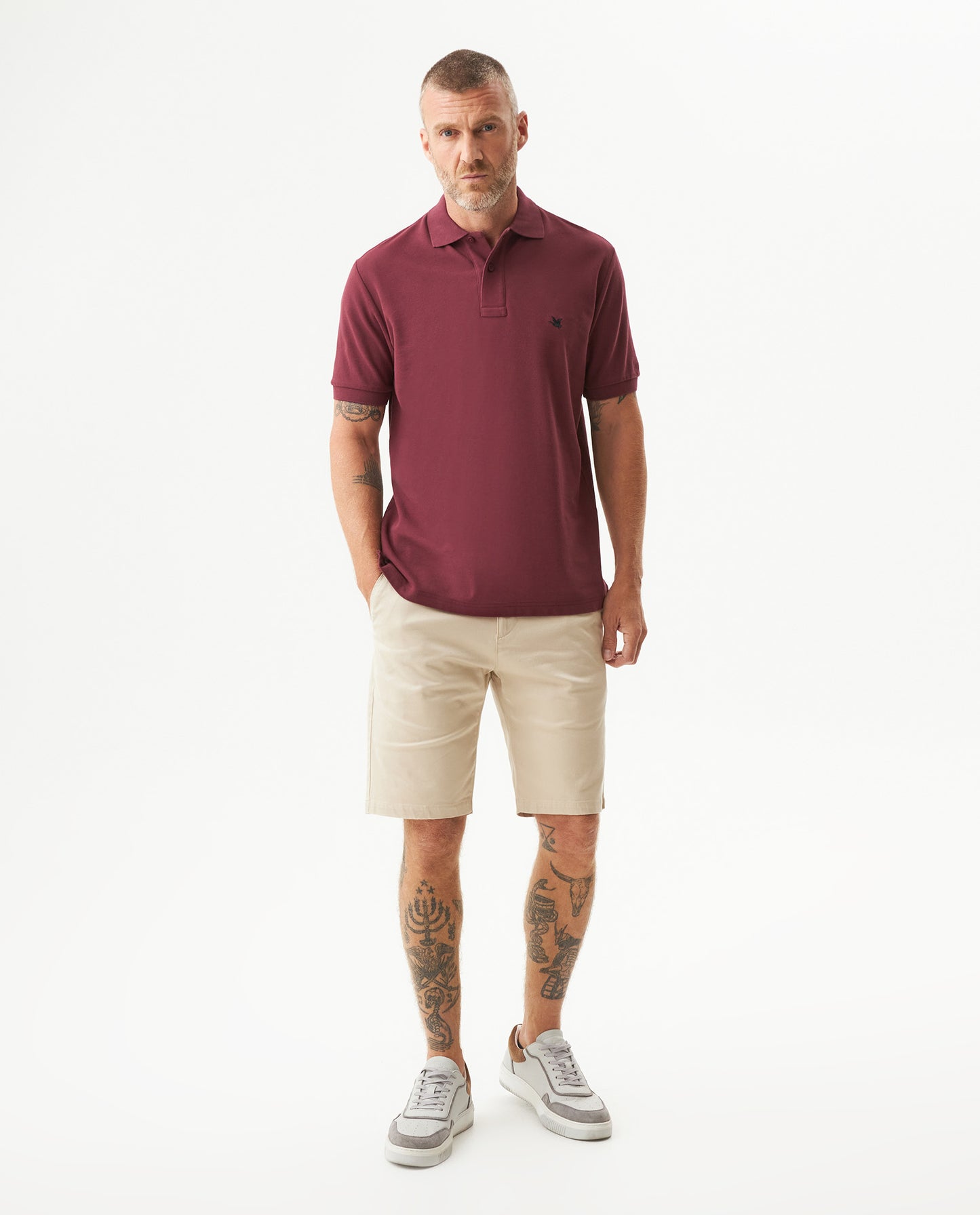 Camiseta Polo Chevignon 609G000 Classic Fit Rojo Uva Ultraoscuro