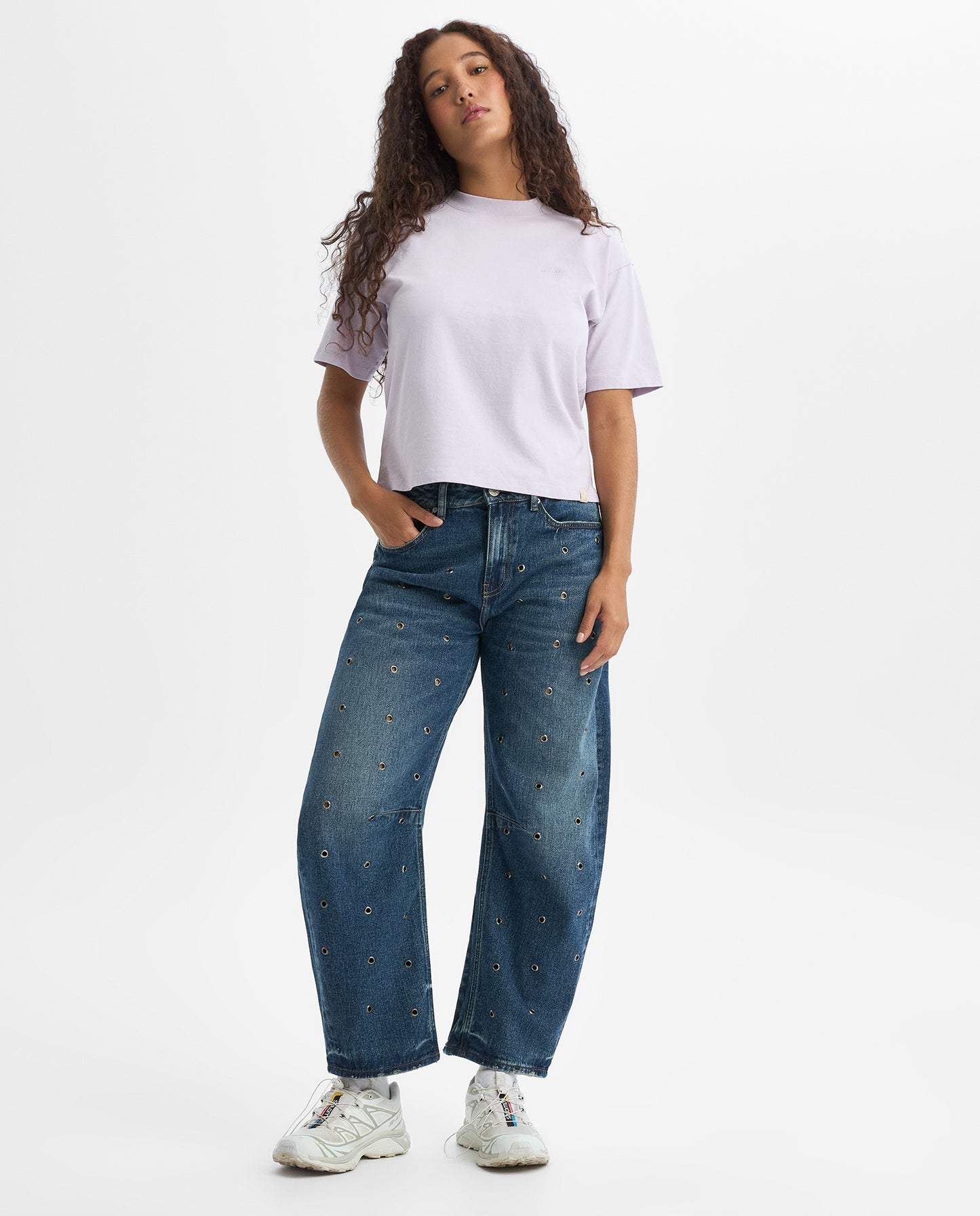 Camiseta Dama Americanino 600G000 Basica Cuello Redondo Lila