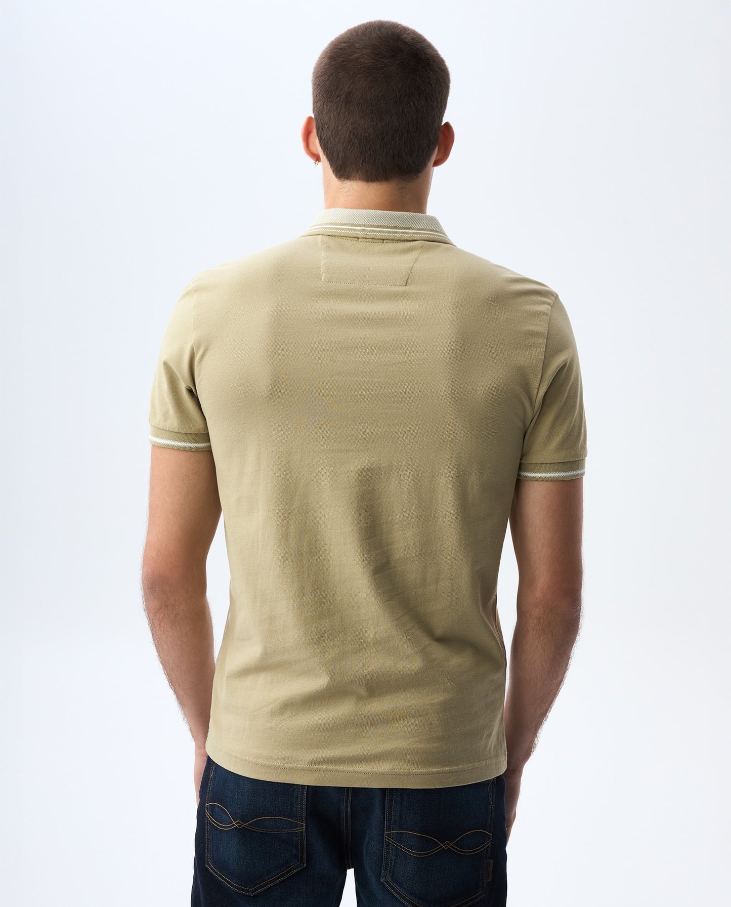 Camiseta Polo Americanino 801G000 Slim Fit Beige Oscuro