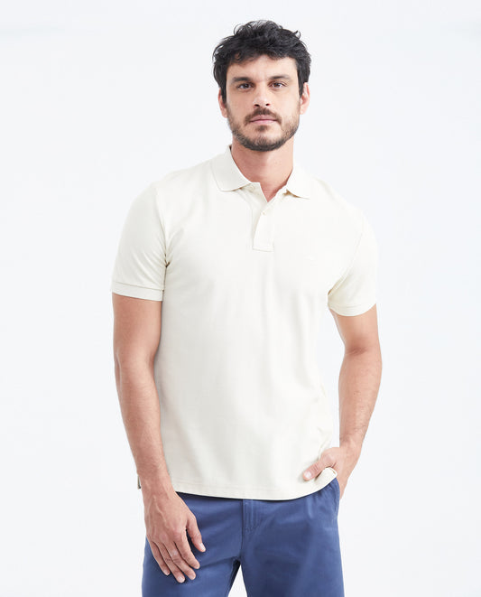 Camiseta Polo Chevignon 609F000 Classic Fit Beige Ostra Claro