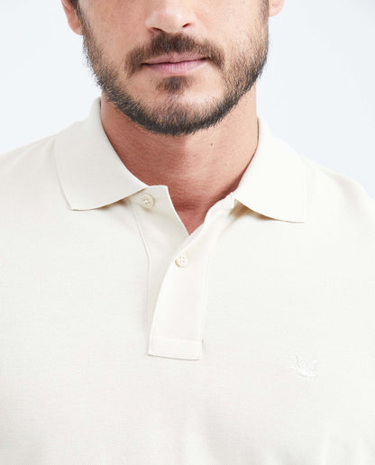 Camiseta Polo Chevignon 609F000 Classic Fit Beige Ostra Claro