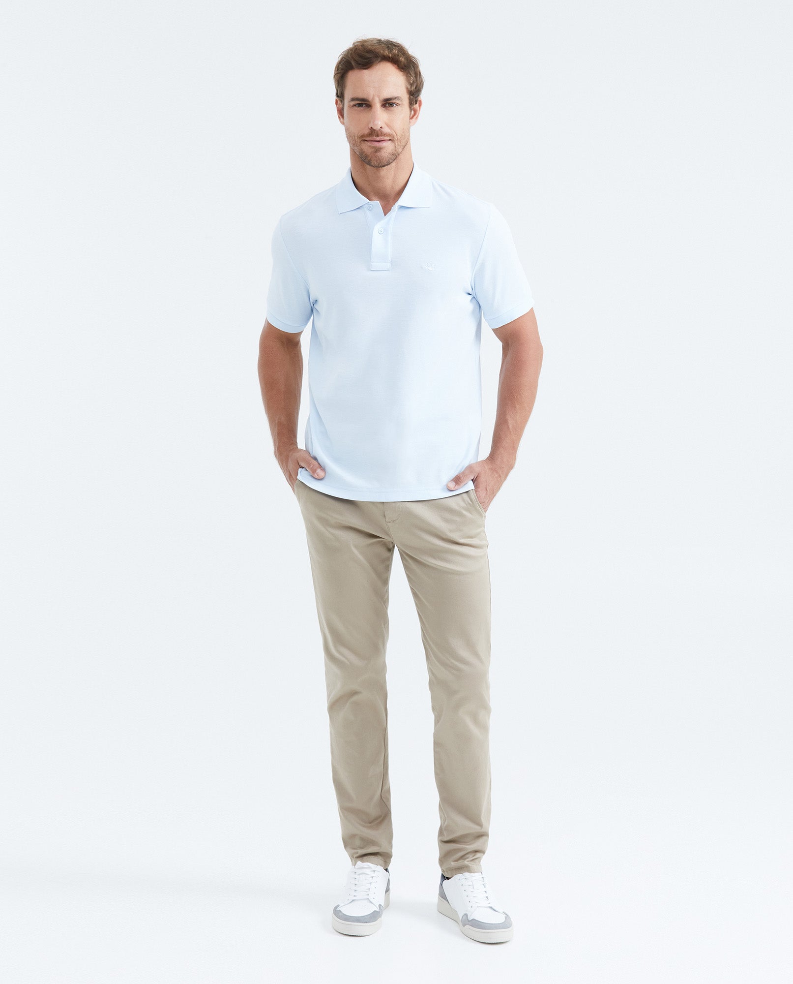 Camiseta Polo Chevignon 609F000 Classic Fit Azul Claro