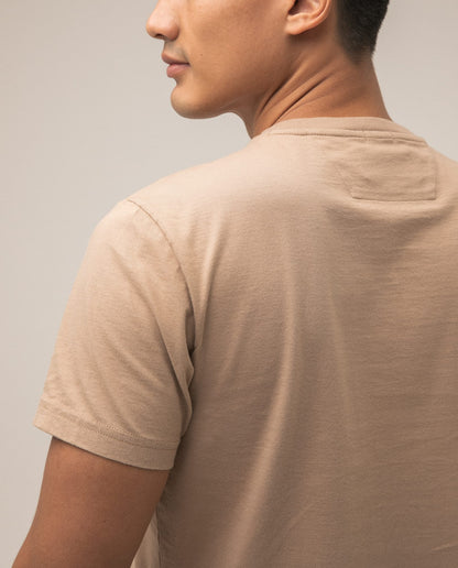 Camiseta Cuello Redondo Americanino 840D001 Basica Slim Fit Beige Oscuro