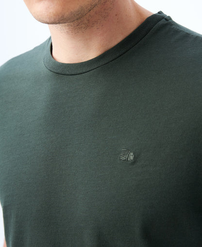 Camiseta Cuello Redondo Americanino 840C000 Basica Slim Fit Verde Oscuro