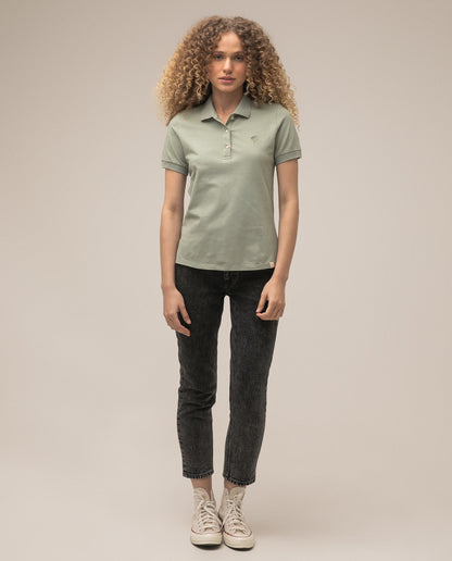 Camiseta Dama Americanino 600D007 Basica Polo Verde