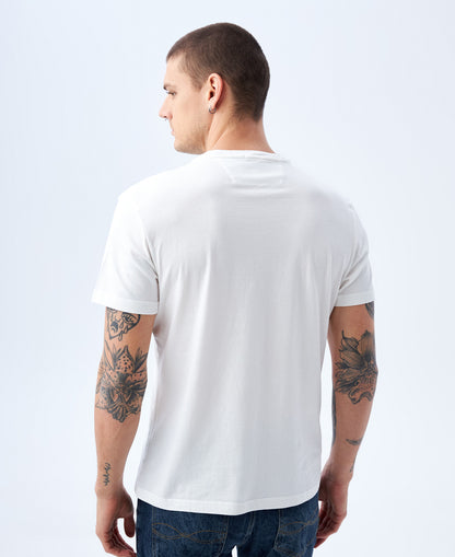 Camiseta Cuello Redondo Americanino 840C000 Basica Slim Fit Blanco Crudo