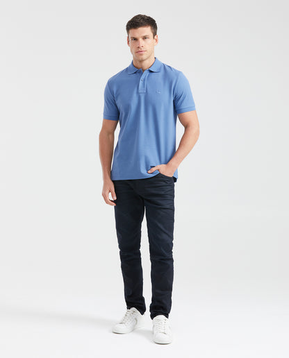 Camiseta Polo Chevignon 601G000 Classic Fit Azul Mezclilla Medio
