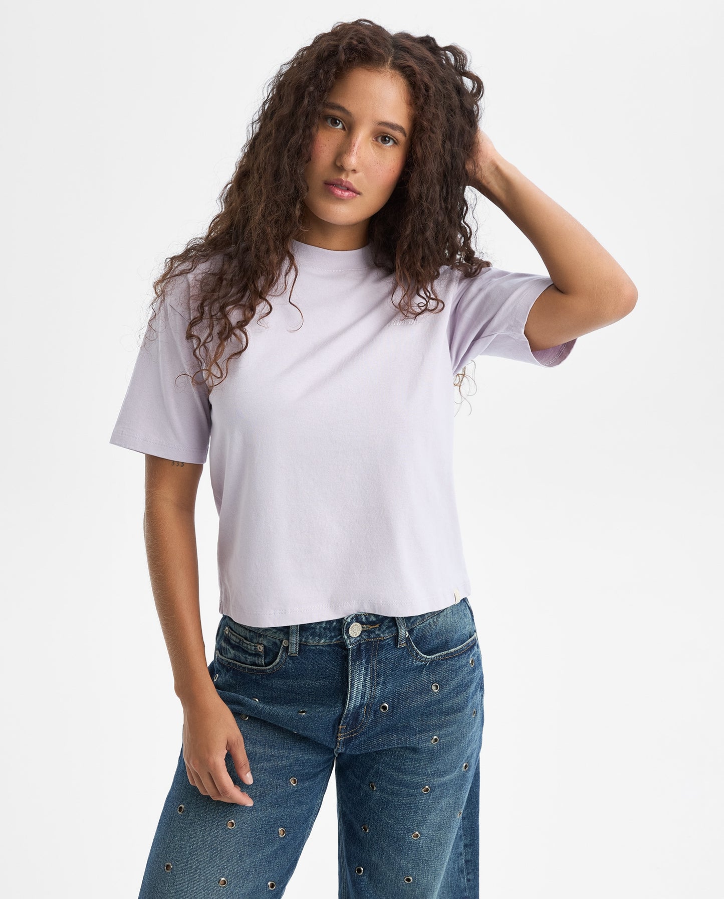 Camiseta Dama Americanino 600G000 Basica Cuello Redondo Lila