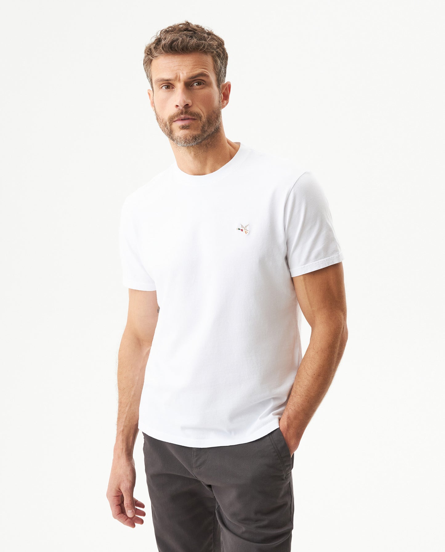 Camiseta Cuello Redondo Chevignon 649G001 Slim Fit Blanco