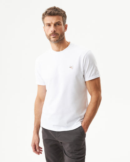 Camiseta Cuello Redondo Chevignon 649G001 Slim Fit Blanco