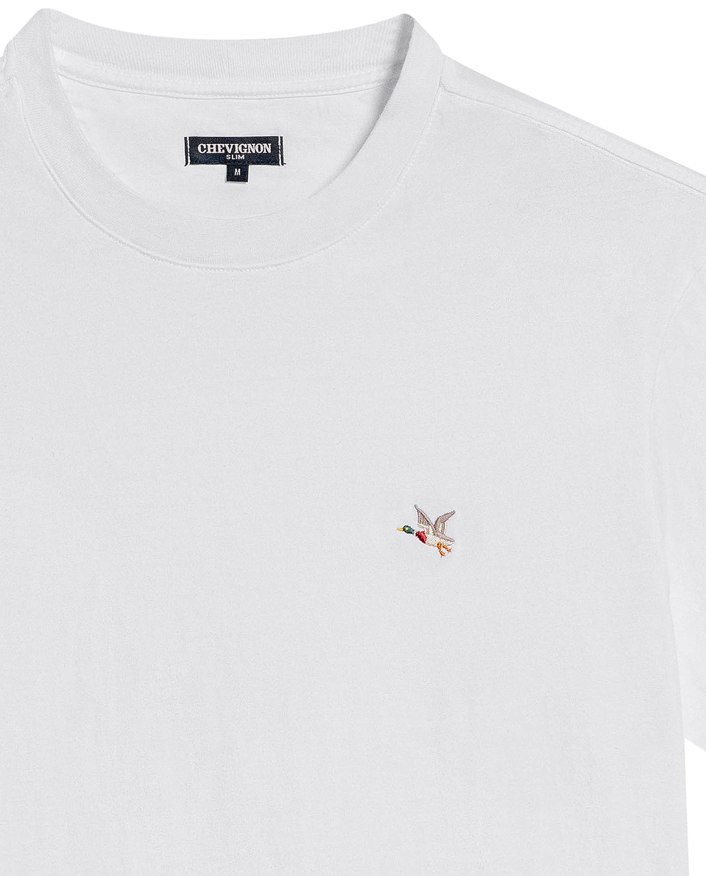 Camiseta Cuello Redondo Chevignon 649G001 Slim Fit Blanco