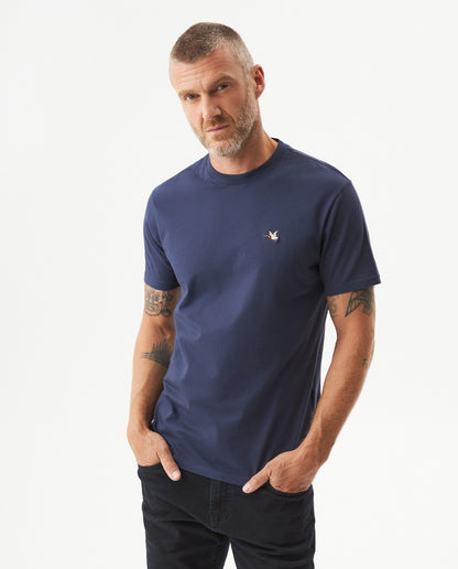 Camiseta Cuello Redondo Chevignon 649G001 Slim Fit Azul Marino